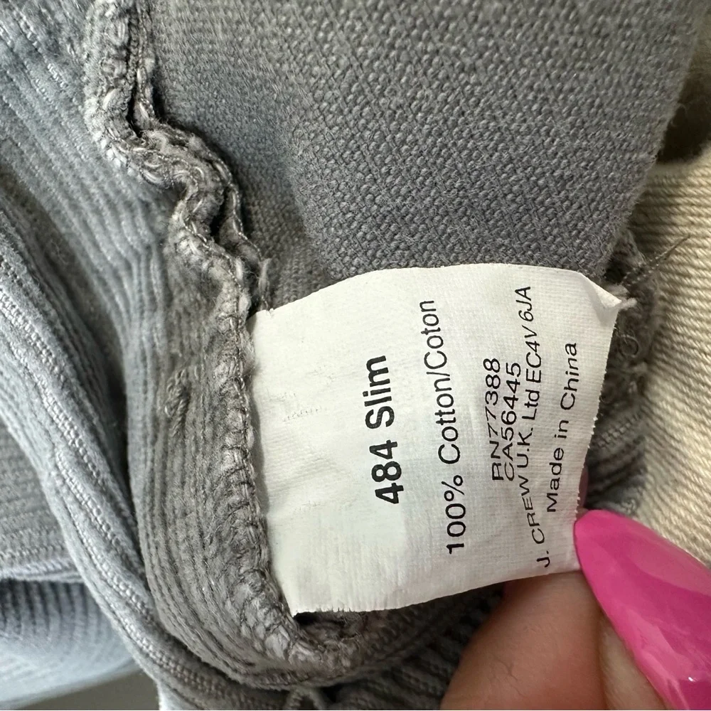 J. Crew 484 Slim‎ Corduroy Pants 28x32